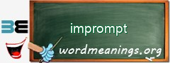 WordMeaning blackboard for imprompt